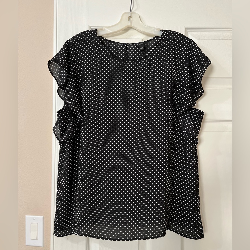 Ann Taylor polka dot blouse Large